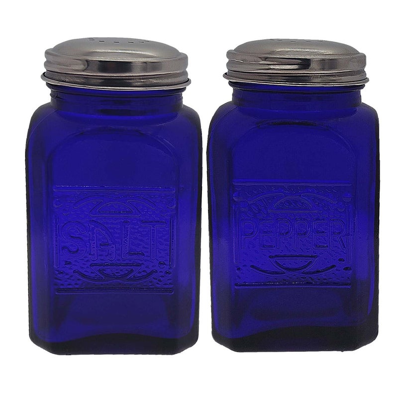 Kerixi Vintage Salt and Pepper Shakers (Blue, Large) - Image 1