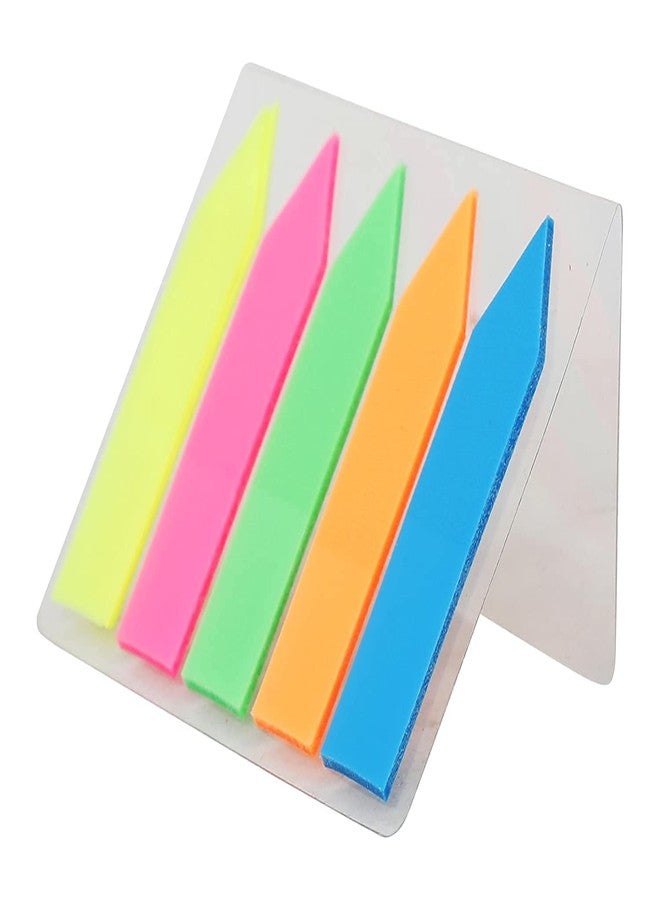 Kunya® Tape Flags,Page Markers,100 pcs Arrow Flag Tabs Colored Sticky Notes for Page,School,Home,Office,Classroom,Notebook Fluorescent Self Sticky Notes PVC - 7.5 cm x 5 cm x 0.3 cm (Multicolor) - Image 2