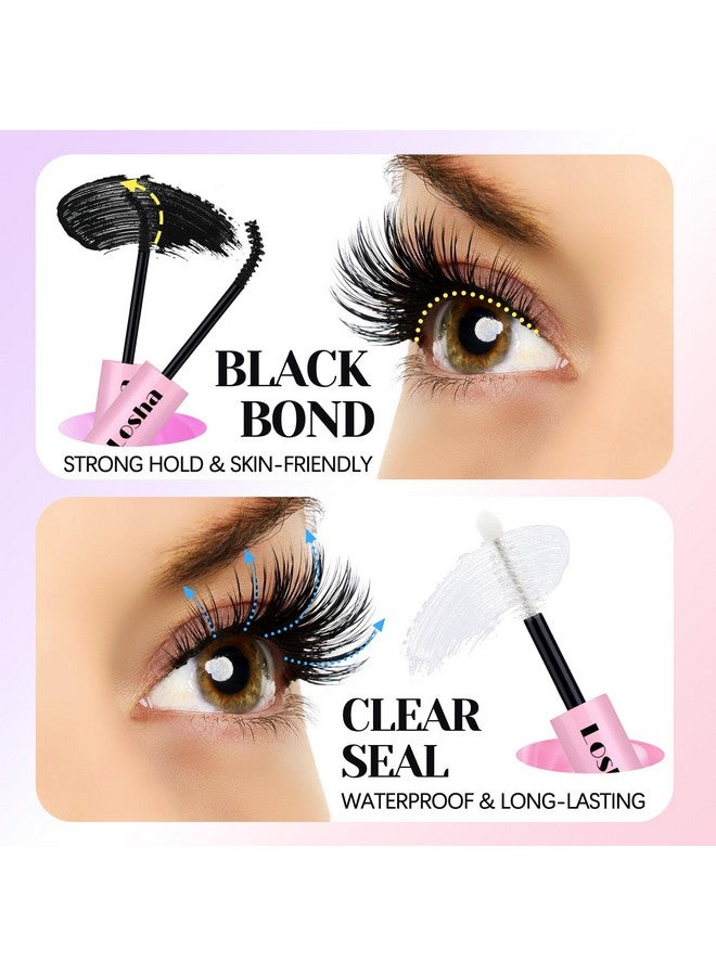 Losha Lash Bond And Seal Waterproof Strong Hold Lash Clusters Glue 2 In 1 Long Lasting Cluster Lash Glue Eyelash Bond And Seal For Diy Lash Extensions (Sj-Pink) - Image 3