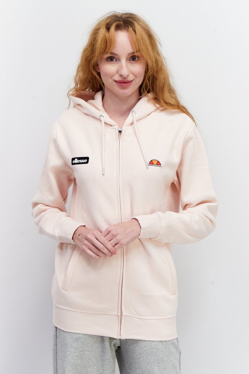 Ellesse Women Sportswear Fit Hooded Long Sleeve Outdoor Hoodies, Light Pink - Image 1