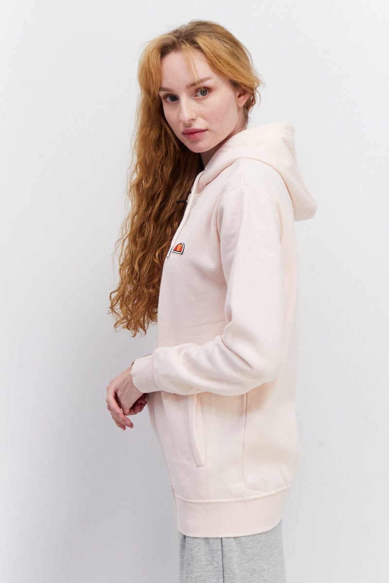 Ellesse Women Sportswear Fit Hooded Long Sleeve Outdoor Hoodies, Light Pink - Image 3