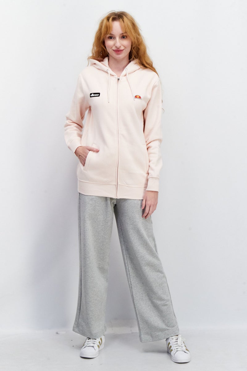 Ellesse ملابس رياضية نسائية بغطاء رأس بأكمام طويلة، لون وردي فاتح - Image 2