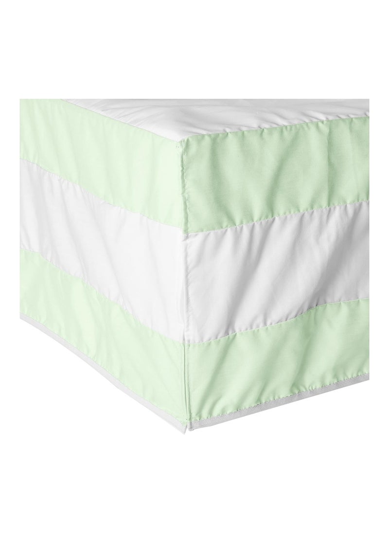 Baby Doll Sweet Lodge Collection Crib Skirt/Dust Ruffle In Mint  - Image 1