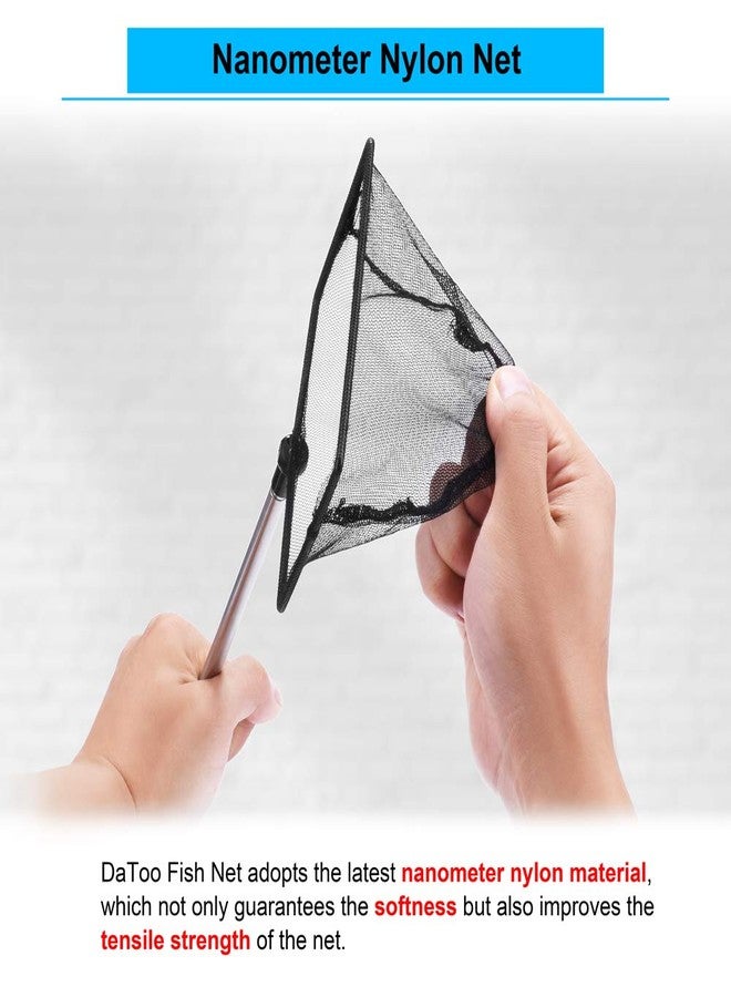 داتو شبكة صيد أسماك داتو مقاس 5 بوصات لحوض أسماك بيتا، مصنوعة من النايلون النانوي، مزودة بمقبض قابل للتمديد من 10 إلى 25 بوصة، مع ضمان لمدة عام واحد. - Image 4