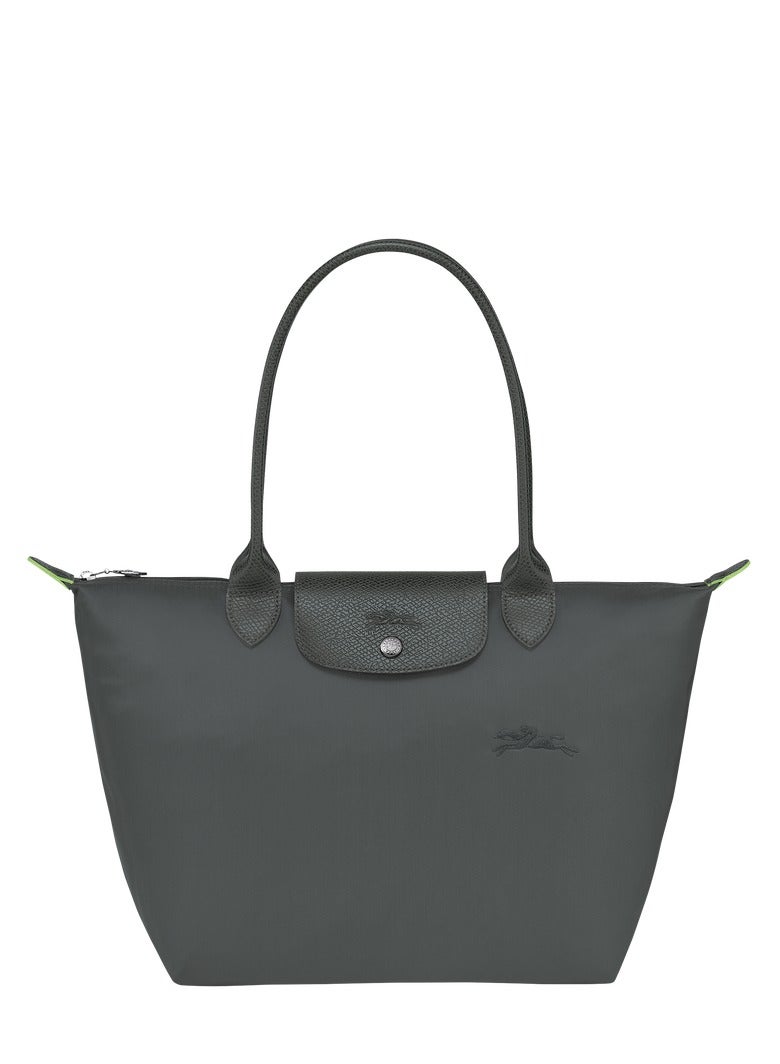 لونج شامب حقيبة مستحضرات تجميل متوسطة الحجم من لونغشامب لو بلياج، رمادية جرافيتية، بحزام كتف، صديقة للبيئة، أنيقة ومتعددة الاستخدامات، حقيبة يد، حقيبة كتف - Image 1