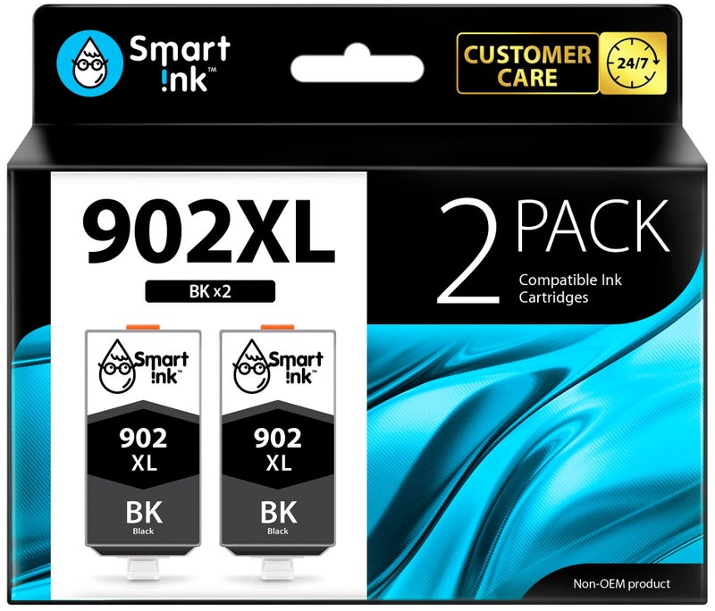Smart Ink Compatible Ink Cartridge Replacement for HP 902XL 902 XL (2 Black, Combo Pack) to use with OfficeJet Pro 6978 6968 6970 6975 6960 Officejet 6962 6958 6950 6954 6951 6956 6961 6963 6964 6966 - Image 1