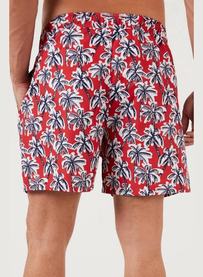 Buratti  Buratti Patterned Swim Shorts with Waist Tie and Pocket Swimsuit Short Men's SWIMSUIT SHORT 3800579 for Men | Best Price UAE