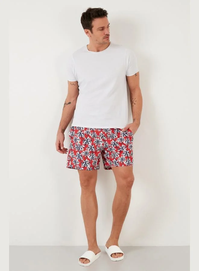 Buratti  Buratti Patterned Swim Shorts with Waist Tie and Pocket Swimsuit Short Men's SWIMSUIT SHORT 3800579 for Men | Best Price UAE