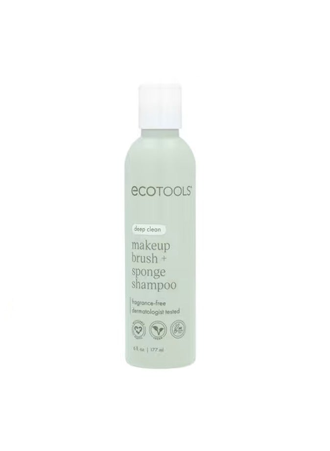EcoTools, Makeup Brush + Sponge Shampoo, Fragrance Free, 6 fl oz (177 ml)