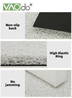 VAOdo Simple Entrance Door Mat Strong Decontamination High Elasticity Non-Slip Mat Warm Entrance Door Decoration Non-Slip Wire Mat Suitable For Bedroom Door Living Room Entrance Restaurant Etc 60*90CM  - Image 3