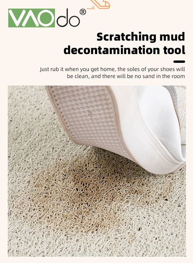 Simple Entrance Door Mat Strong Decontamination High Elasticity Non-Slip Mat Warm Entrance Door Decoration Non-Slip Wire Mat Suitable For Bedroom Door Living Room Entrance Restaurant Etc 60*90CM