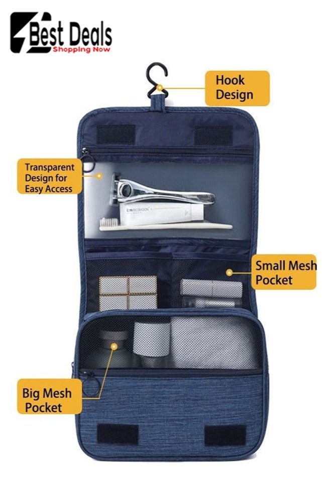 Best Deals Hanging Large-Capacity Toiletry Bag, Cosmetic Bag, Waterproof, Easy To Carry On Business Trips, Portable Storage Toiletry Bag - Image 3