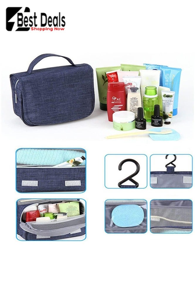 Best Deals Hanging Large-Capacity Toiletry Bag, Cosmetic Bag, Waterproof, Easy To Carry On Business Trips, Portable Storage Toiletry Bag - Image 4