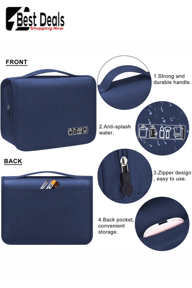 Best Deals Hanging Large-Capacity Toiletry Bag, Cosmetic Bag, Waterproof, Easy To Carry On Business Trips, Portable Storage Toiletry Bag - Image 5