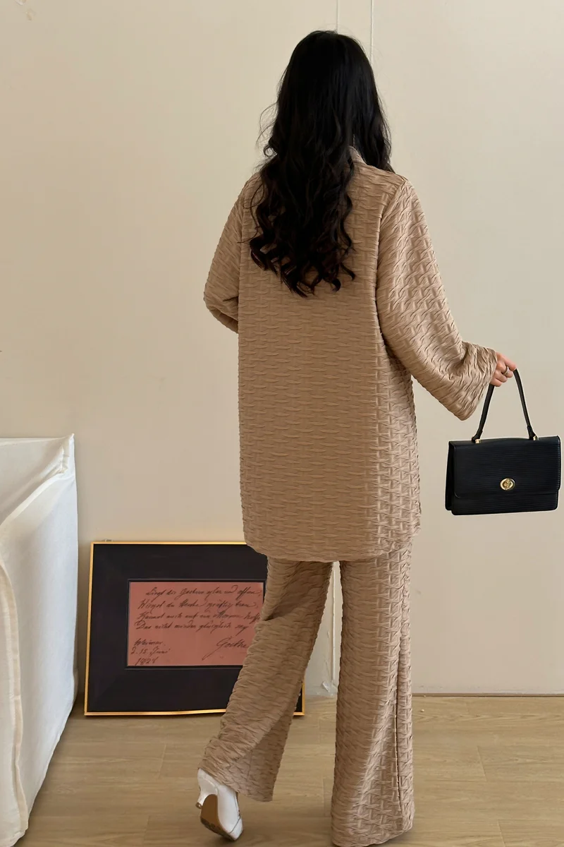 Hassal Textured Suit with Statement pocket