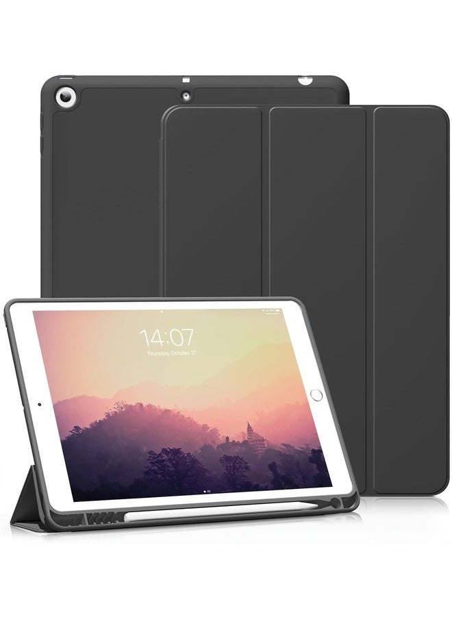 IAF Smart Case for iPad 10.2 Inch (2021/2020/2019) â€“ Black Cover with Integrated Pencil Holder and Auto Sleep/Wake - Image 1