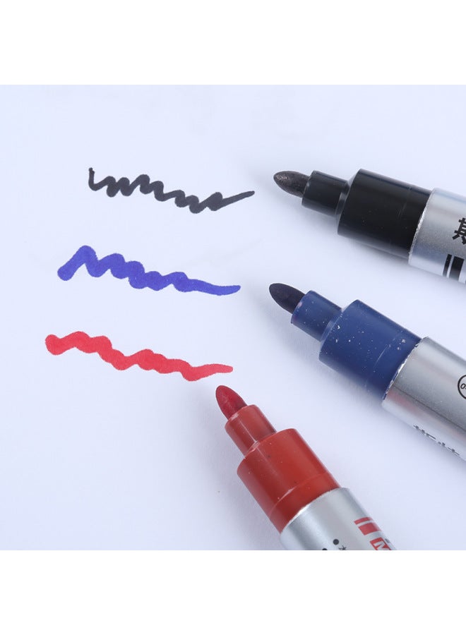 HELPS قلم ماركر ستيدان بالزيت أسود رأس كبير قلم سعة كبيرة مقاوم للماء سريع الجفاف قلم ماركر سميك قرطاسية مكتبية - Image 4