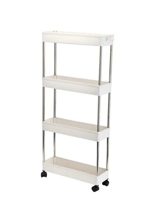 MT - Four-Layer Multipurpose Storage Rack , 4 Tier Storage Shelf with Four Wheels - Image 1
