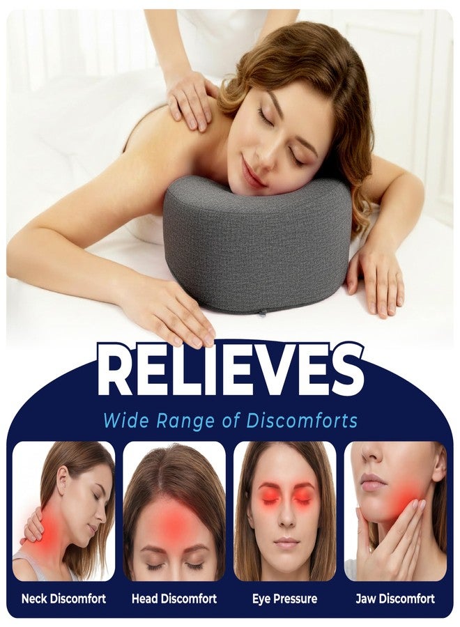 YESINDEED Face Down Pillow for Massage Bed - BBL & Eye Surgery Recovery Headrest | Stomach Sleeping Face Pillow for Prone Sleep, Tanning & Spa | Adjustable Memory Foam Cradle with Removable Cover (Grey) - Image 5
