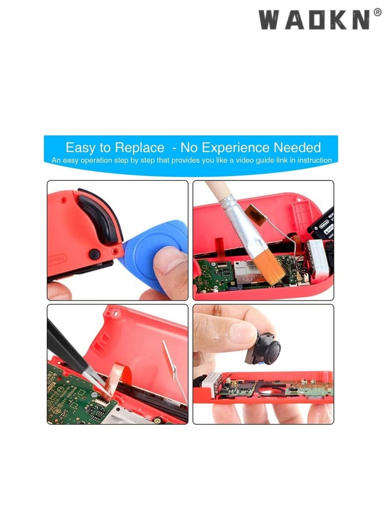 WAOKN 23 PCS Analog Stick Parts for Nintendo Controller Thumbstic,Multipiece Screwdriver Handle Repair Tool 3D Joystick Con Host Repair Accessory Include Full Repair Tool Kit and 2 Metal Lock Buckles  - Image 2