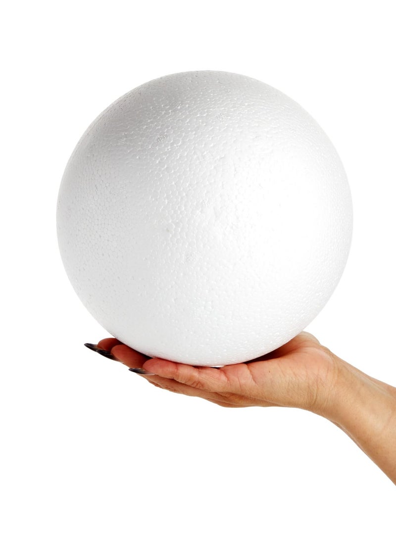 كرافت ماجيك عبوة 7.5 بوصة من 1 ، كرة رغوة بيضاء كبيرة للحرف اليدوية - كرات البوليسترين الصلبة لمشاريع DIY والمشاريع المدرسية وسنتربيس الزهور - Image 3