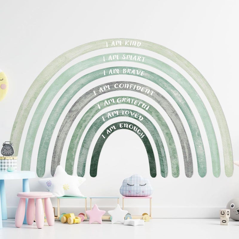 Tinideya Watercolor Rainbow Wall Decal - Image 1