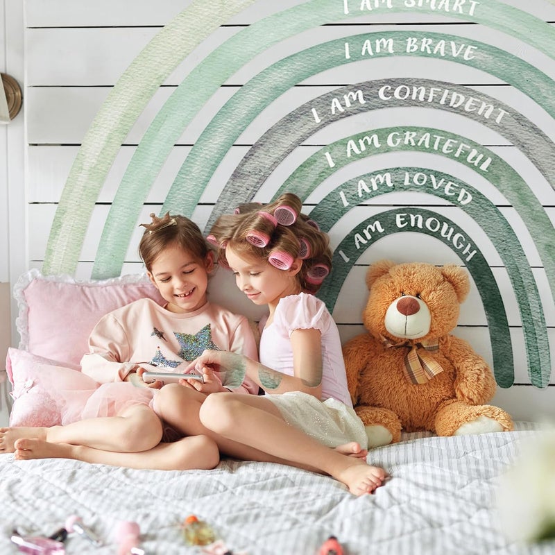 Tinideya Watercolor Rainbow Wall Decal - Image 4
