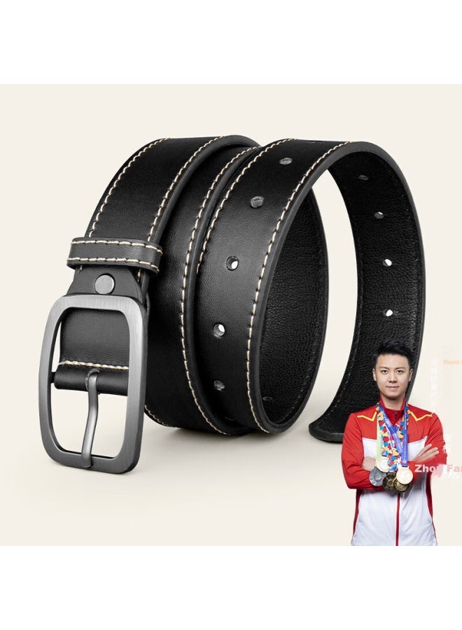 Cow Men's Leather Belt Men's Pin Buckle Belt Men's Summer Jeans Belt Casual Valentine's Day Gift For Husband - Image 1