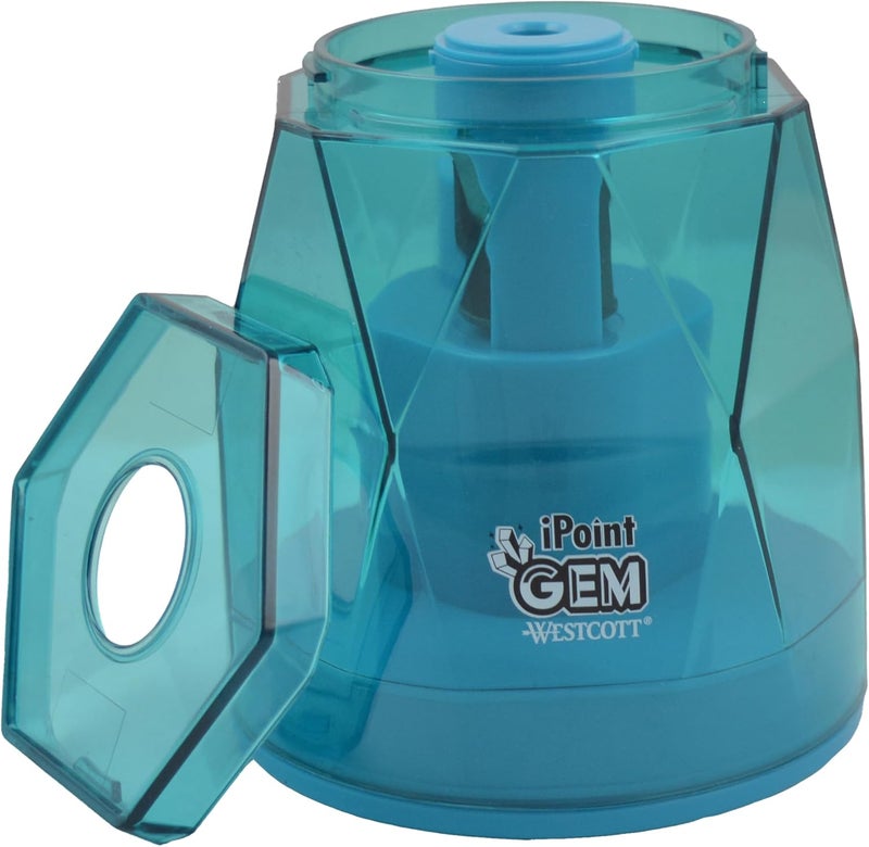 Westcott iPoint GEM Battery Pencil Sharpener Blue 00529 - Image 5