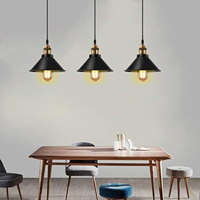 Vintage hemp rope pendant light for living room kitchen bedroom: wrought iron black metal frame with woven shade, industrial farmhouse chandelier flush mount ceiling light - Image 5