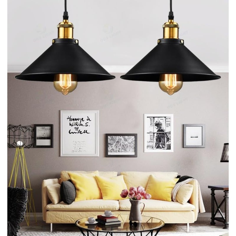 Vintage hemp rope pendant light for living room kitchen bedroom: wrought iron black metal frame with woven shade, industrial farmhouse chandelier flush mount ceiling light - Image 3