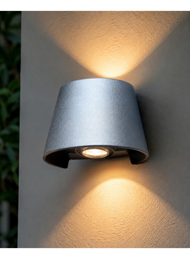 Modern design single silver wall light - Image 1