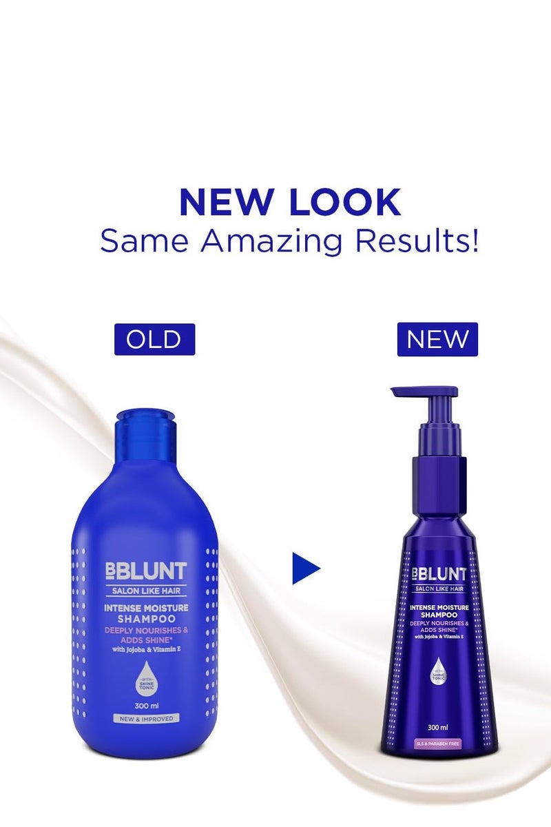 BBLUNT BBLUNT Intense Moisture Shampoo with Jojoba and Vitamin E for Dry & Frizzy Hair  300 ml - Image 2