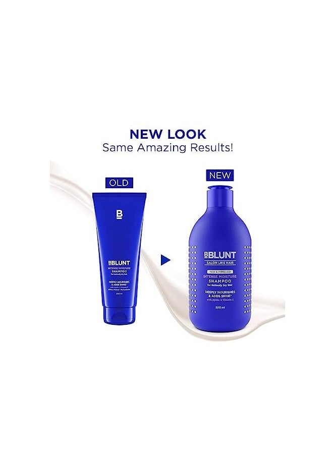 BBLUNT Intense Moisture Shampoo with Jojoba and Vitamin E for Dry & Frizzy Hair