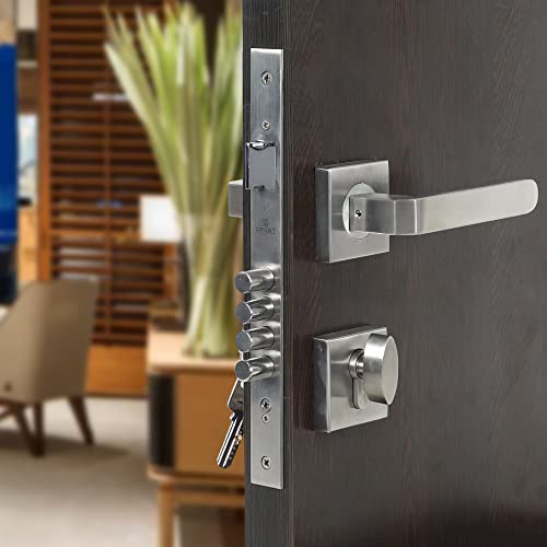 Voltizi Premium Mortise Door Locks for Main Door/Bedroom Door/Door Lock Handle Set with Brass Lock Body Set with 3 Key/Main Door Locks for Home/Office/Hotel (Main Door/Bedroom Door, LB303) - Image 2