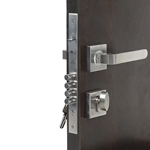 Voltizi Premium Mortise Door Locks for Main Door/Bedroom Door/Door Lock Handle Set with Brass Lock Body Set with 3 Key/Main Door Locks for Home/Office/Hotel (Main Door/Bedroom Door, LB303) - Image 4