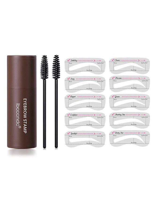 ibcccndc ibcccndc Lazy Eyebrow Kit 1.8g Eyebrow Powder Eyebrow Stamp Hairline Shadow Powder Eyebrow Stencils  - Image 1