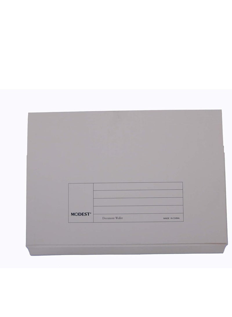 MODEST DOCUMENT WALLET FOLDER FULL FLAP/COVER F4 300GSM BUFF MS335-10PCS - Image 3