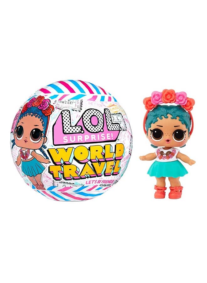 L.O.L. SURPRISE! ل لعبة ل.أ.ل. مفاجأة! دمى السفر العالمية، دمية عصرية مع 8 مفاجآت لفتحها بما في ذلك رسالة سرية، أزياء، إكسسوارات، وأكثر في جانب المساعد - Image 1