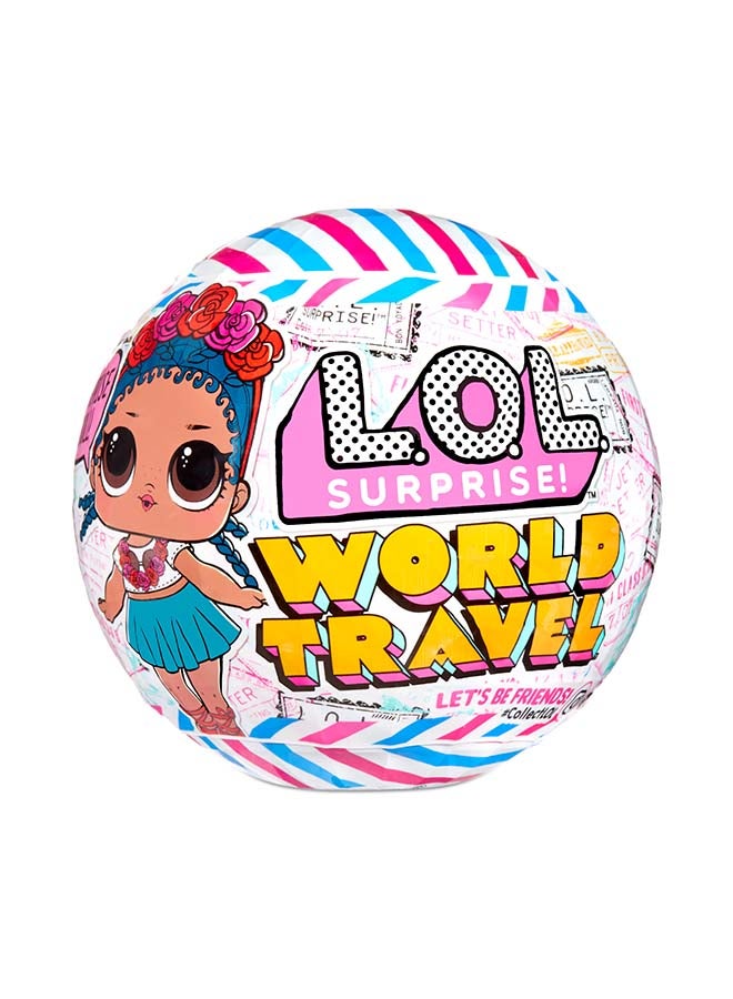 L.O.L. SURPRISE! ل لعبة ل.أ.ل. مفاجأة! دمى السفر العالمية، دمية عصرية مع 8 مفاجآت لفتحها بما في ذلك رسالة سرية، أزياء، إكسسوارات، وأكثر في جانب المساعد - Image 3