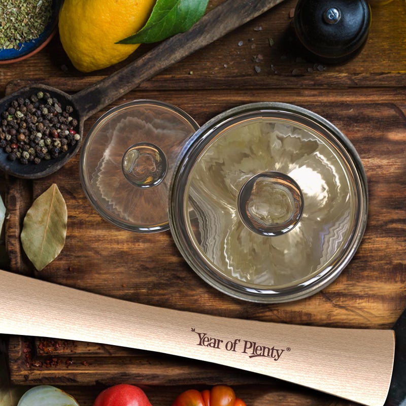 Year of Plenty Fermentation Weights - NonSlip Grip Handle - for Fermenting Sauerkraut, Pickles, Kimchi in Wide Mouth Mason Jars - Lead/Cadmium Free - (Set of 4) - Image 5