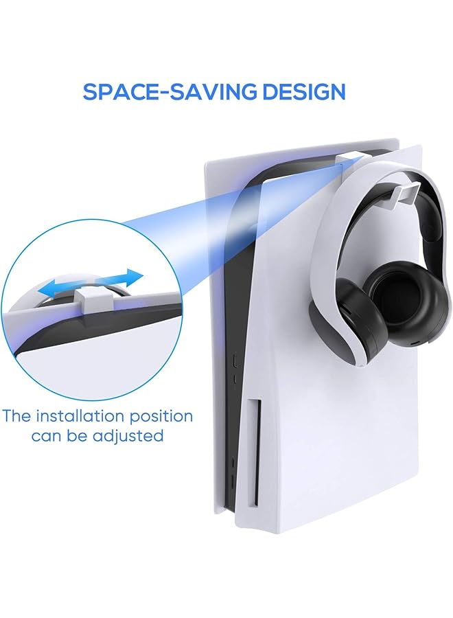 إيروريكس حامل سماعة الرأس لجهاز PS5 لجهاز PS5 Slim لجهاز PS5 Pro حامل سماعة الرأس لجهاز PS5 حامل سماعة الرأس لجهاز PS5 PS5 Slim لجهاز PS5 Pro أبيض - Image 2