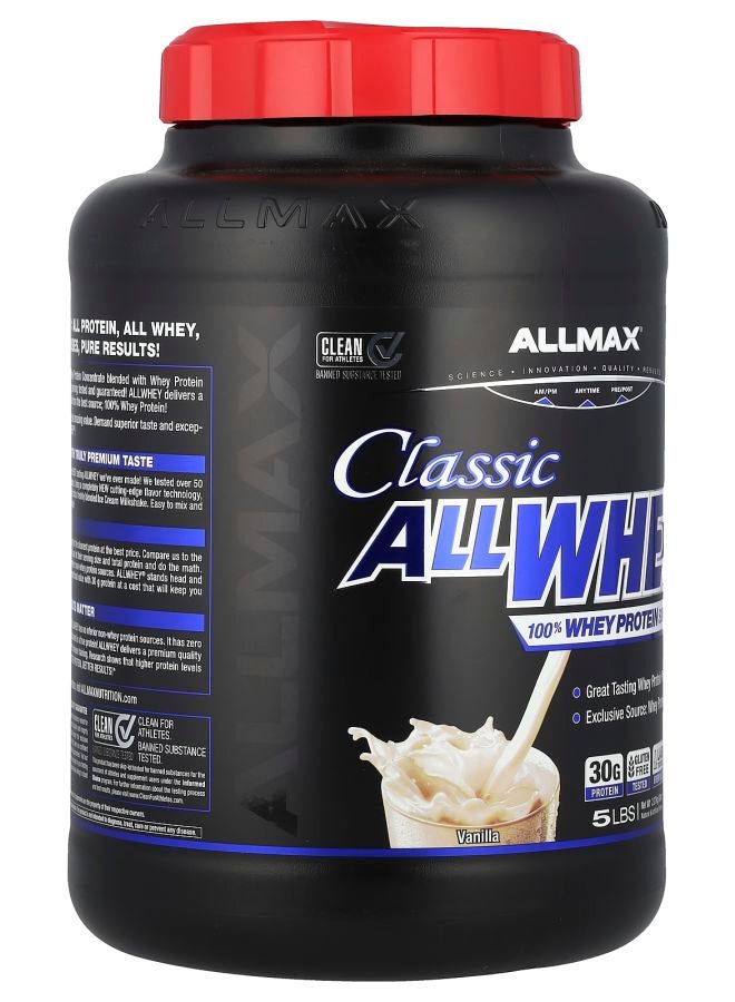 Allmax Classic AllWhey® 100% Whey Protein Vanilla 5 lbs (2.27 kg) - Image 2
