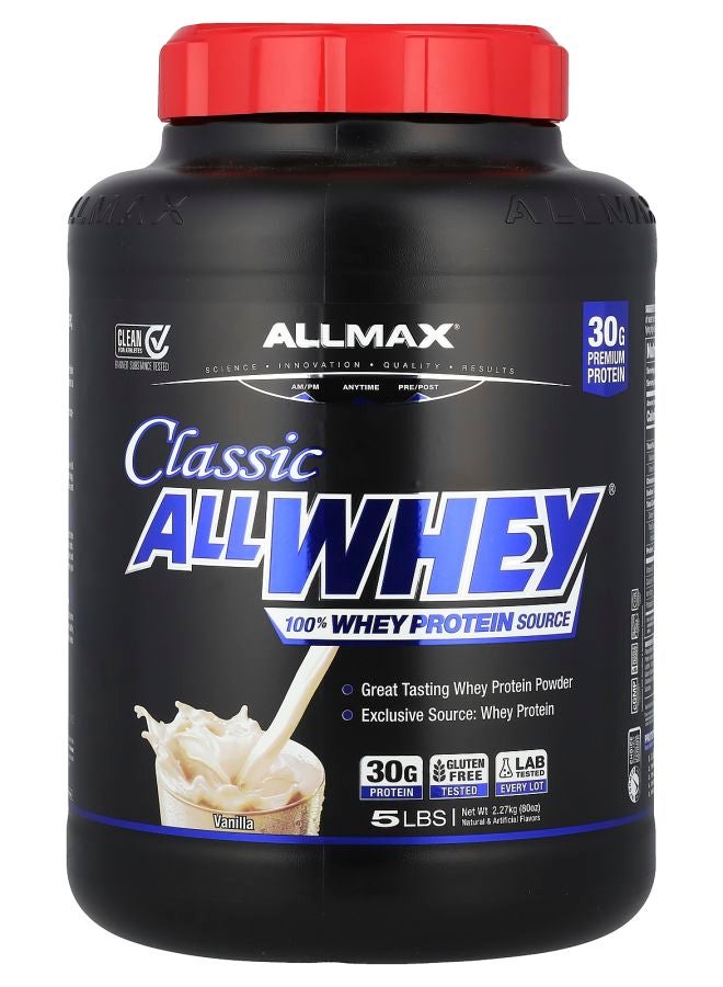 Allmax Classic AllWhey® 100% Whey Protein Vanilla 5 lbs (2.27 kg) - Image 1