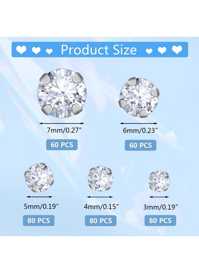 UHOMENY - Rhinestones, Uhomeny 360Pcs Clear Crystal Sew On Rhinestone Glass Claw Rhinestone Gems Stones Rhinestone For Craft Diamond Stone Metal Back Prong Setting Craft For Jewelry Clothes Shoes Costume - Image 1