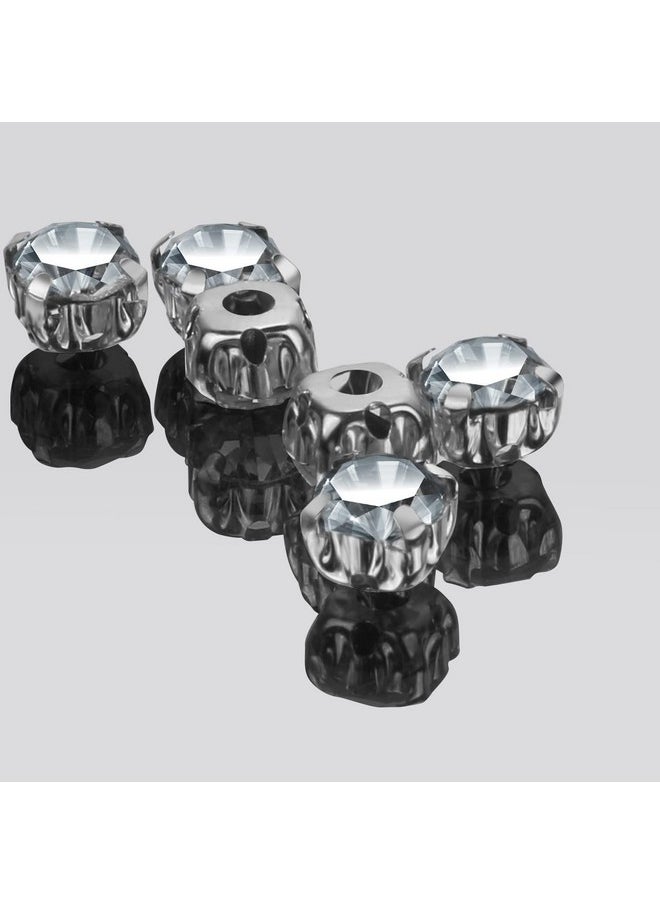 UHOMENY - Rhinestones, Uhomeny 360Pcs Clear Crystal Sew On Rhinestone Glass Claw Rhinestone Gems Stones Rhinestone For Craft Diamond Stone Metal Back Prong Setting Craft For Jewelry Clothes Shoes Costume - Image 1