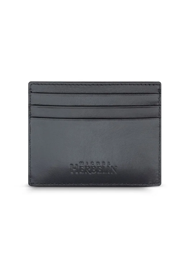 MICHEL HERBELIN Credit Card Case Navy&Black for Men