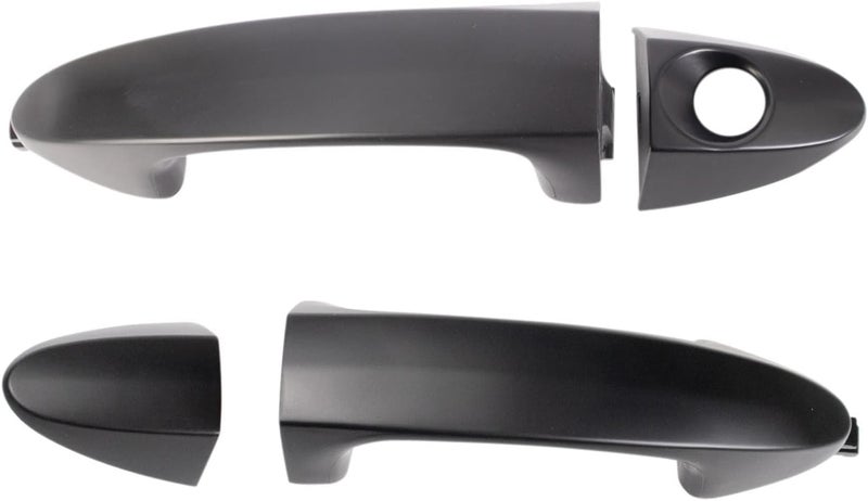 TRQ Left and Right Exterior Door Handle Set for 2011-2019 Ford Fiesta - Image 1