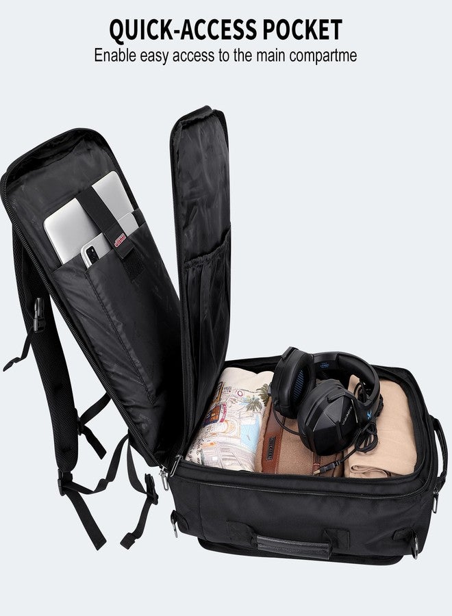 WITZMAN Carry On Travel Backpack for Men Women Laptop Backpack Bag 40L Airline Approved(B686 Black) - Image 5
