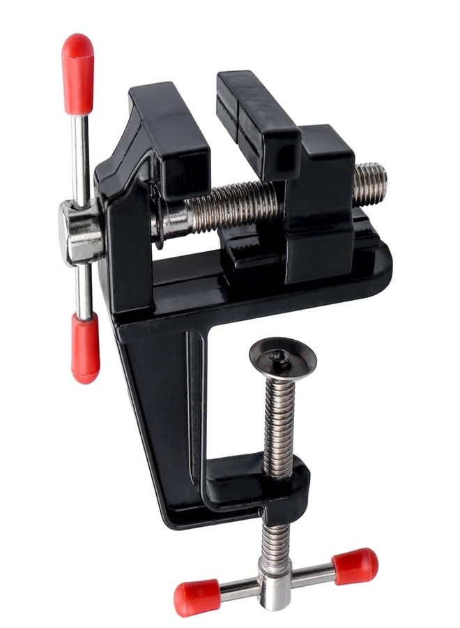 Mesee Universal Mini Table Bench Vice Small Walnut Clamps Workbench Carving Drill Press Clamping Vise for Jewelry Nuclear Watch Repairing DIY Craft Sculpture Clip On Tool - Black - Image 1